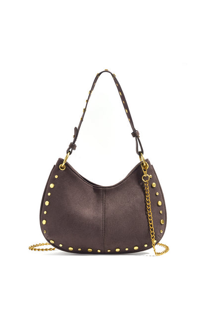 Schoudertassen Rivet Casual Suède Dagelijkse Accessoires