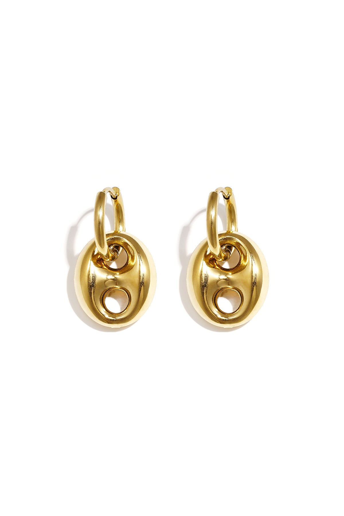 Roestvrijstalen hangende oorbellen met onregelmatige vorm, casual, dagelijks gebruik, eenvoudige serie, dames sieraden