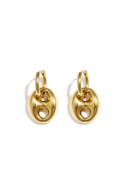 Roestvrijstalen hangende oorbellen met onregelmatige vorm, casual, dagelijks gebruik, eenvoudige serie, dames sieraden