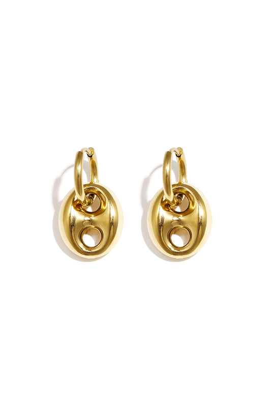 Roestvrijstalen hangende oorbellen met onregelmatige vorm, casual, dagelijks gebruik, eenvoudige serie, dames sieraden