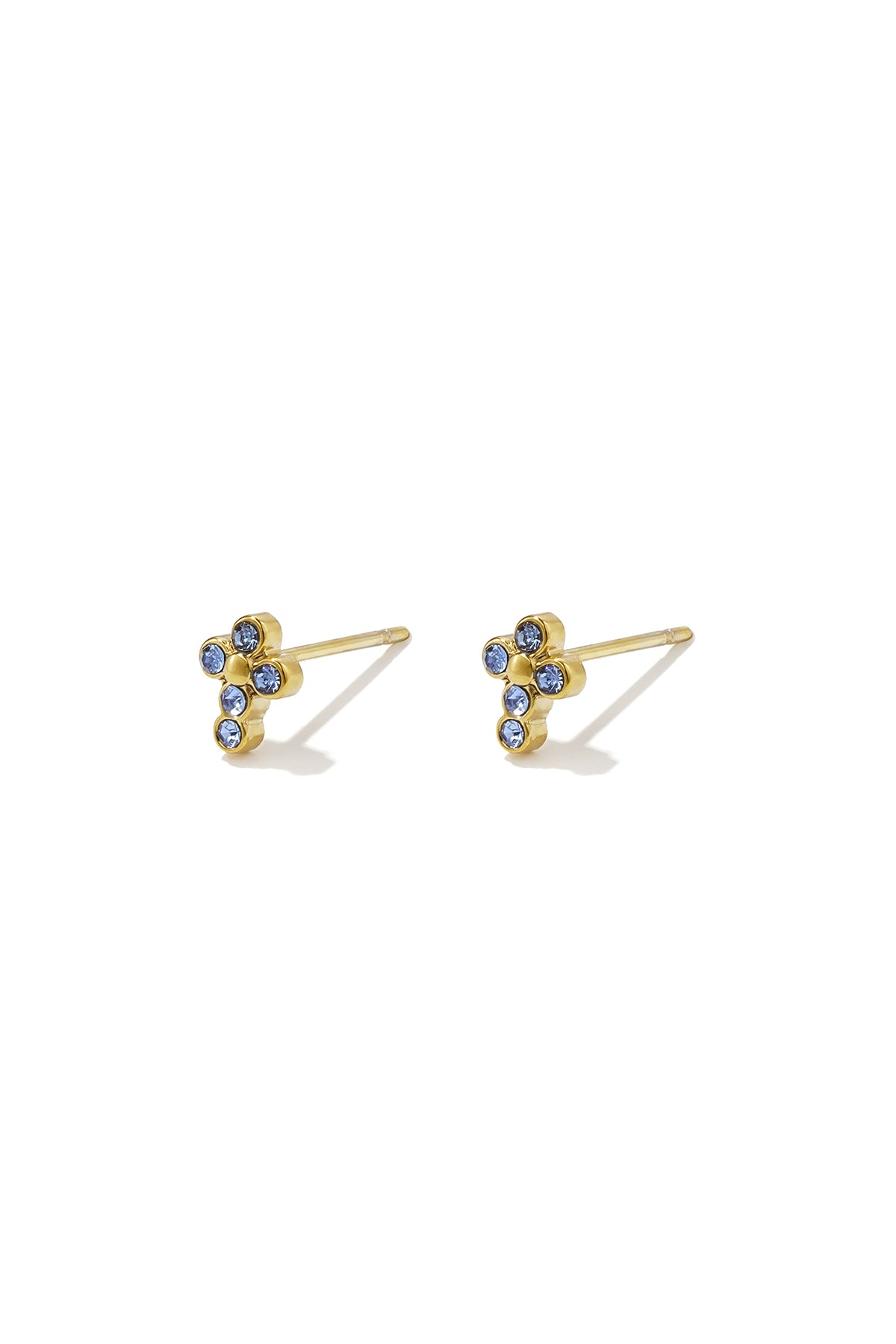 Roestvrijstalen oorknopjes met kruisje, casual, alledaags en eenvoudig, dames sieraden