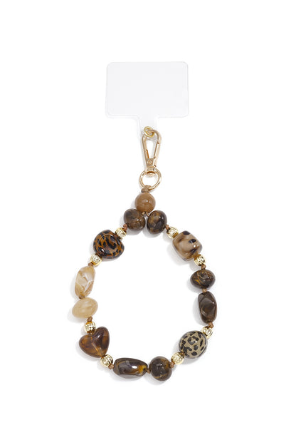Telefoonketting met onregelmatige vorm, eenvoudige acryl, dagelijkse accessoires
