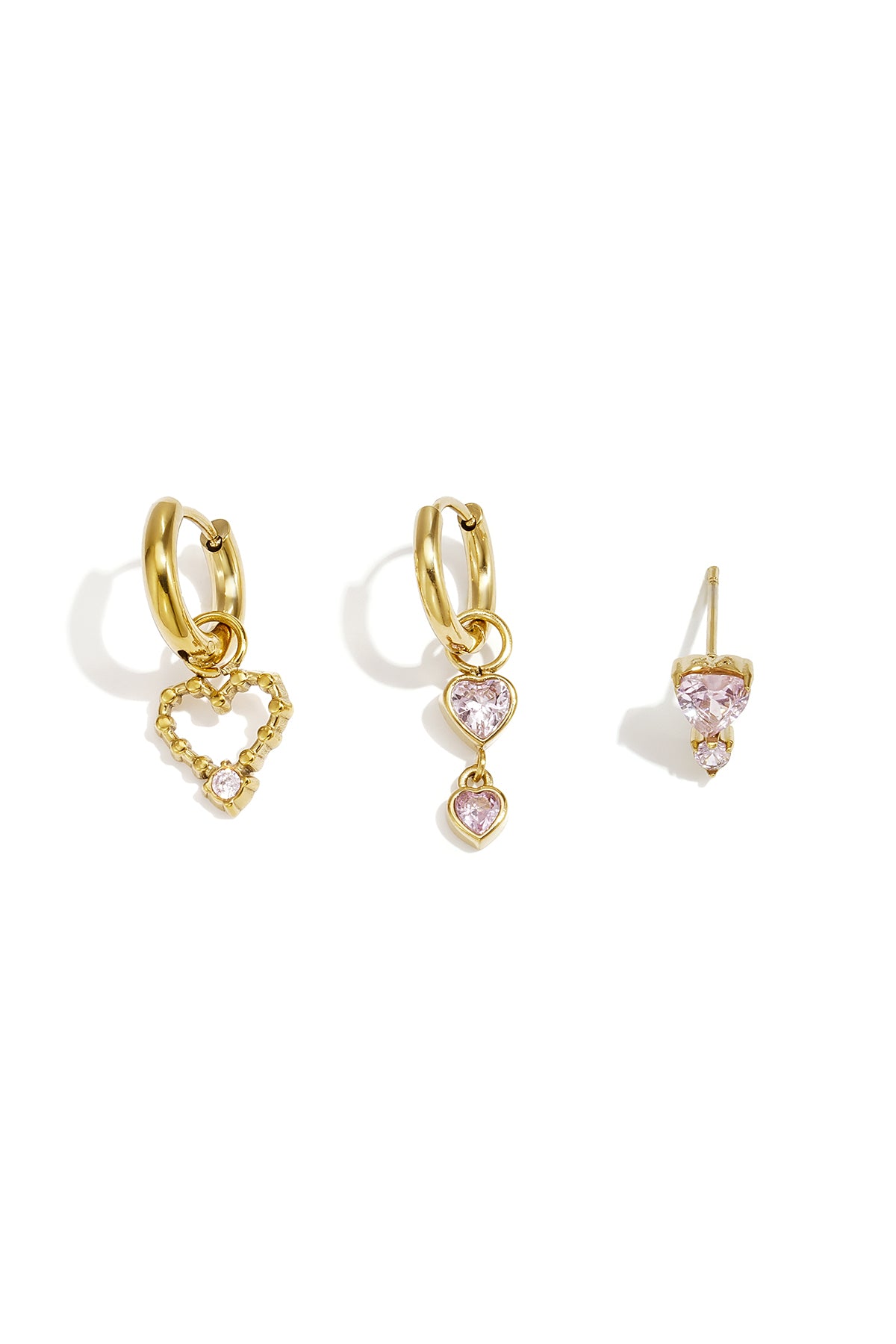 Roestvrijstalen oorbellen setjes Hart Simple Daily Simple serie Dames sieraden