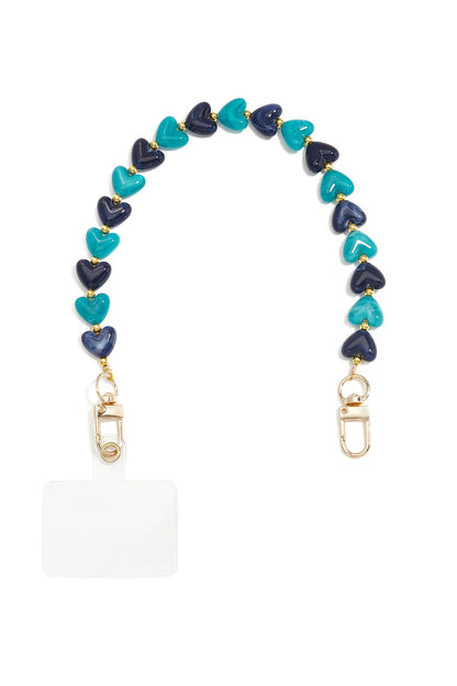 Telefoonketting met hartje, eenvoudig, acryl, dagelijkse accessoires
