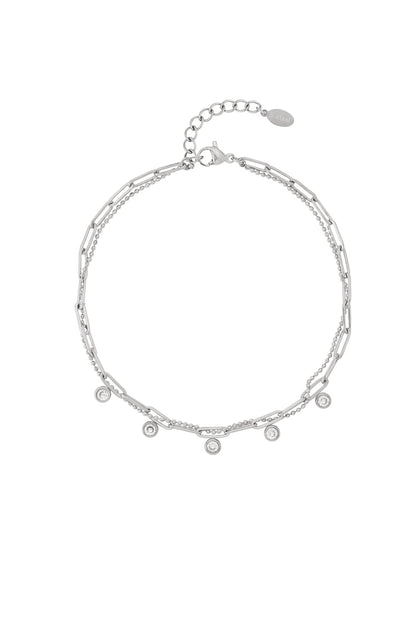 Sparkelende chain Enkelbandje