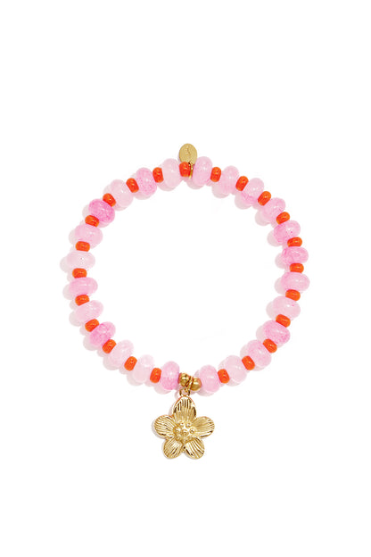 Armbanden van glaskralen met bloemenmotief, casual, dagelijks en eenvoudig, dames sieraden