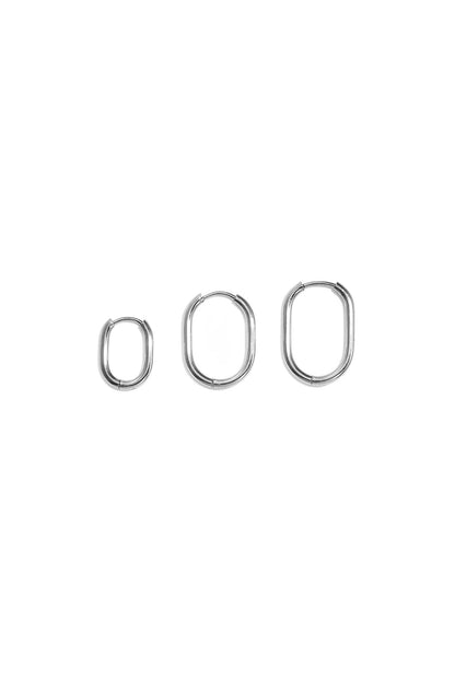 Oorbellen van roestvrij staal met geometrische vormen, eenvoudige en alledaagse serie, damessieraden