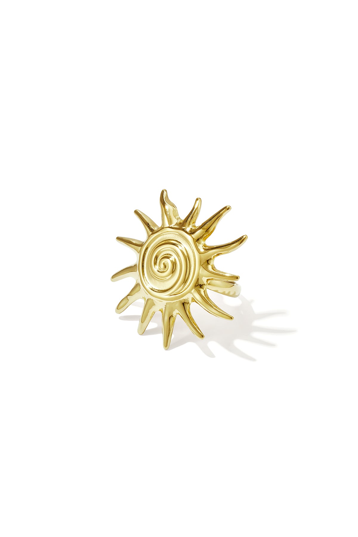 Statementringen van roestvrij staal uit de Sun Classic Daily Luxurious Series, damesjuwelen.