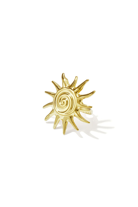 Statementringen van roestvrij staal uit de Sun Classic Daily Luxurious Series, damesjuwelen.