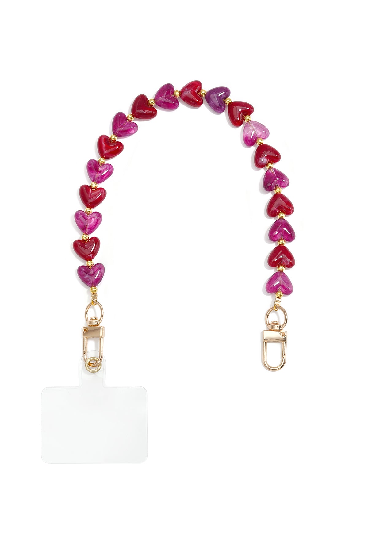 Telefoonketting met hartje, eenvoudig, acryl, dagelijkse accessoires