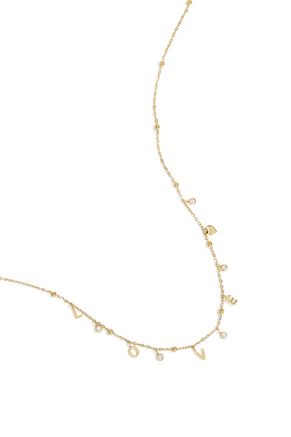 Love ketting met zirkonia steentjes
