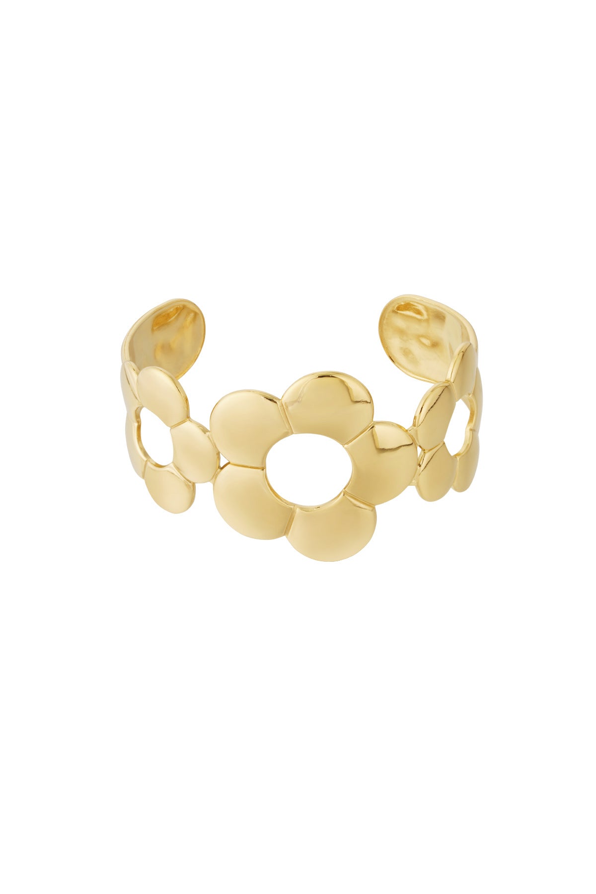 Drievoudige bloemenarmband