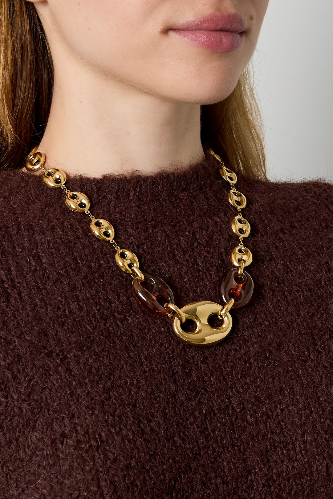 Roestvrijstalen kettingen met geometrische vorm, eenvoudige, alledaagse serie, dames sieraden