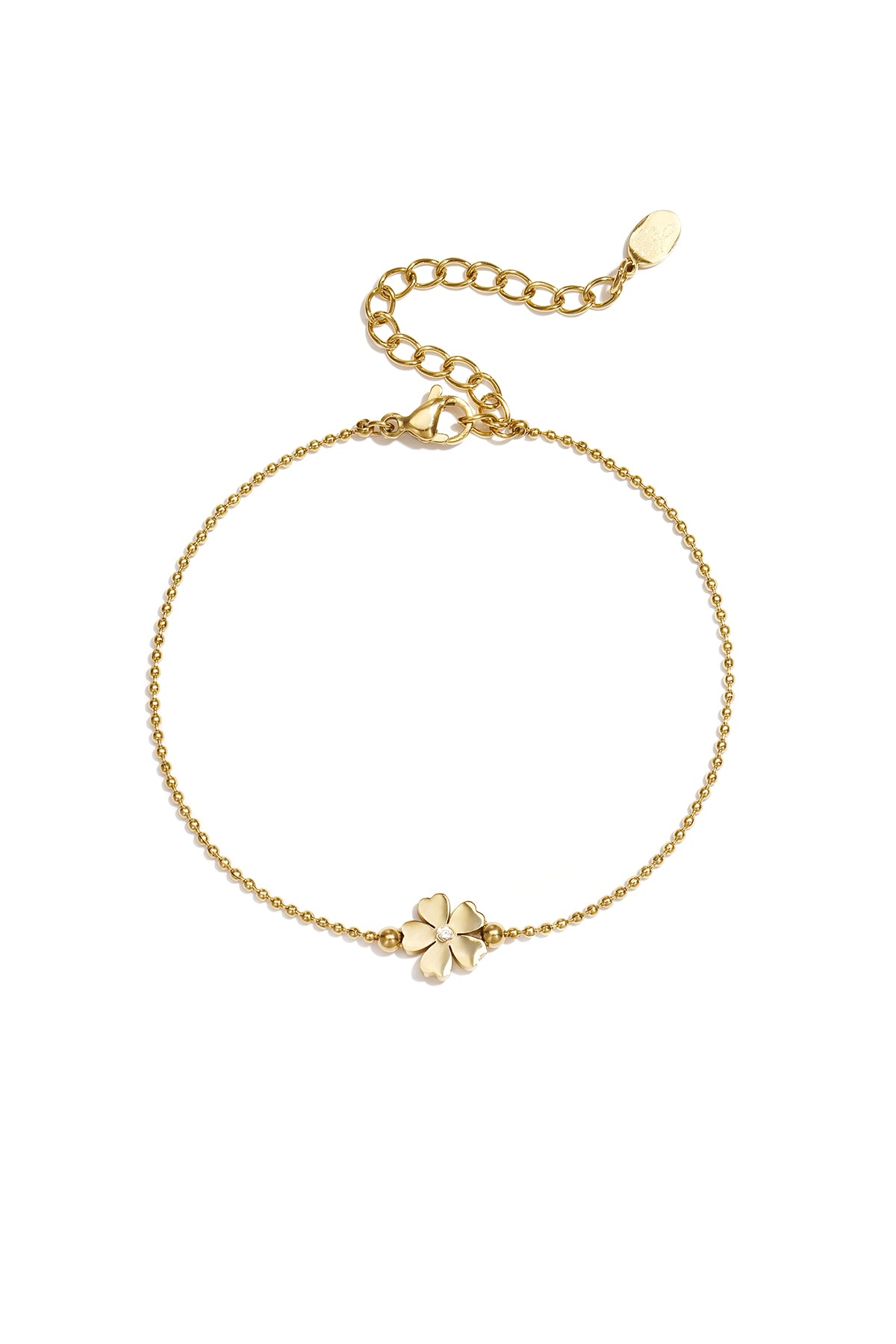 Roestvrijstalen bedelarmbanden met bloemmotief, eenvoudige dagelijkse sieradenserie voor dames.