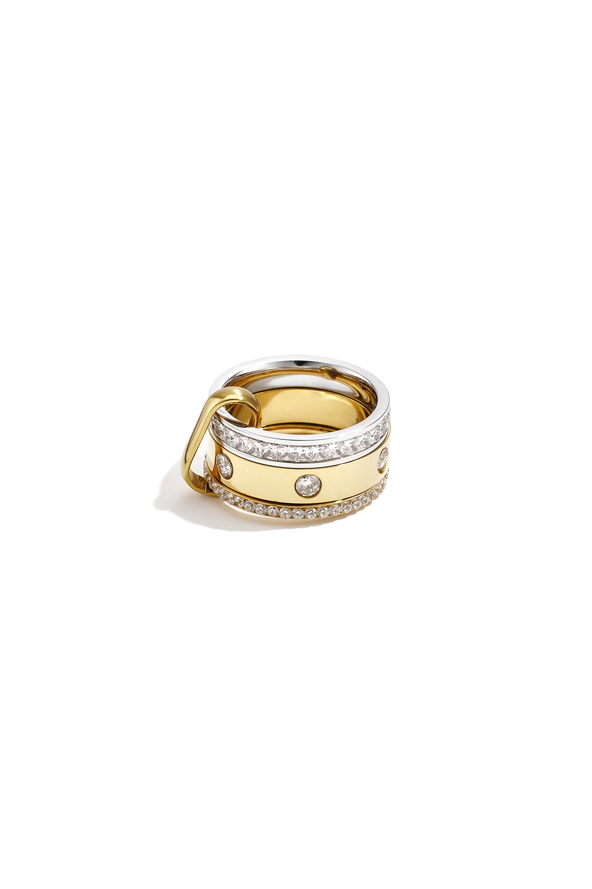 Minimalistische ringen van roestvrij staal, Circle Simple Daily Simple-serie, damessieraden.