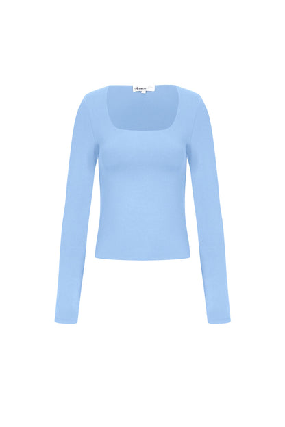 Gebreide Nylon Vrouwen Lange Mouw Top Basis Solide Kleur