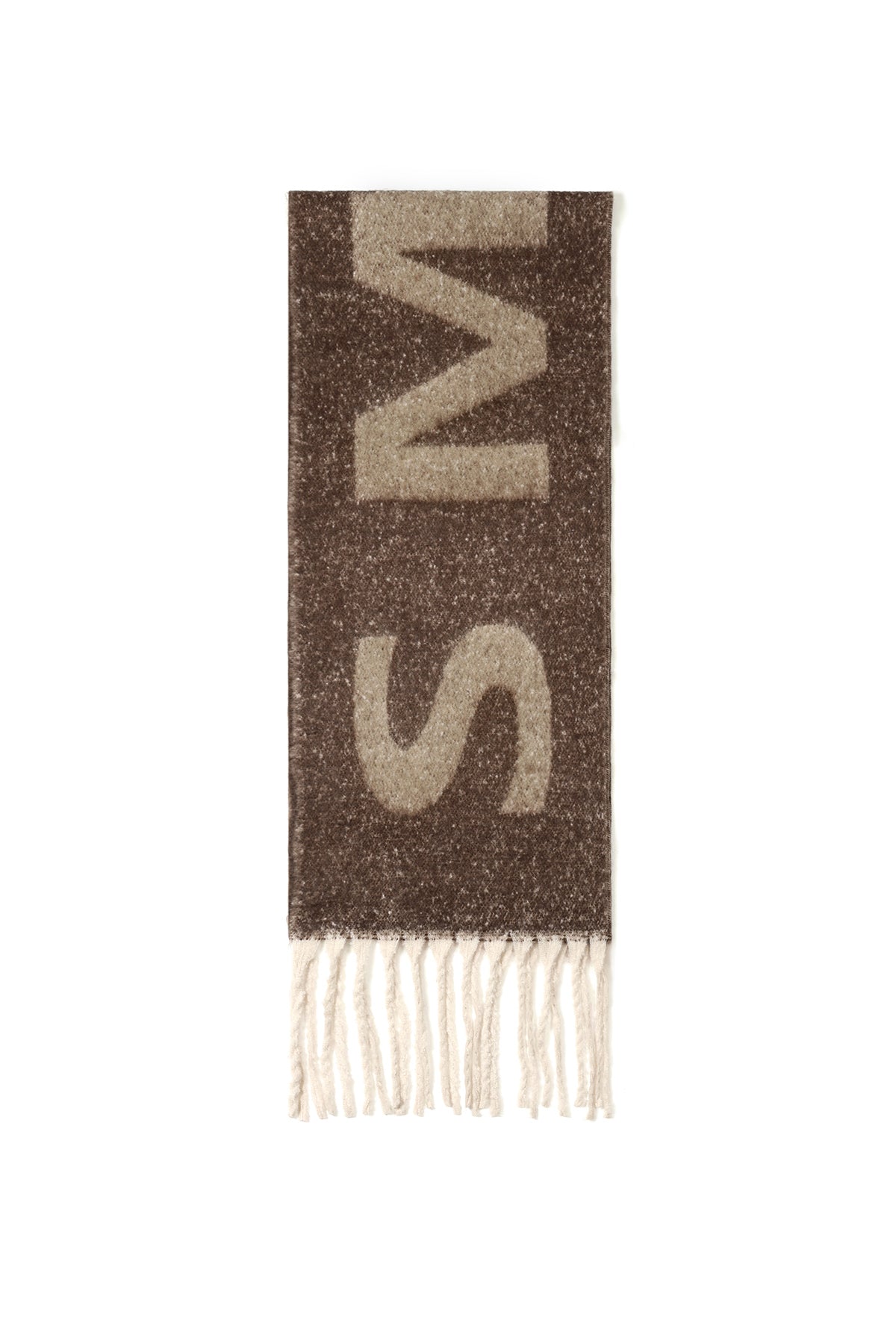 Wintersjaals met lettermotief, eenvoudig, polyester, dagelijkse accessoires