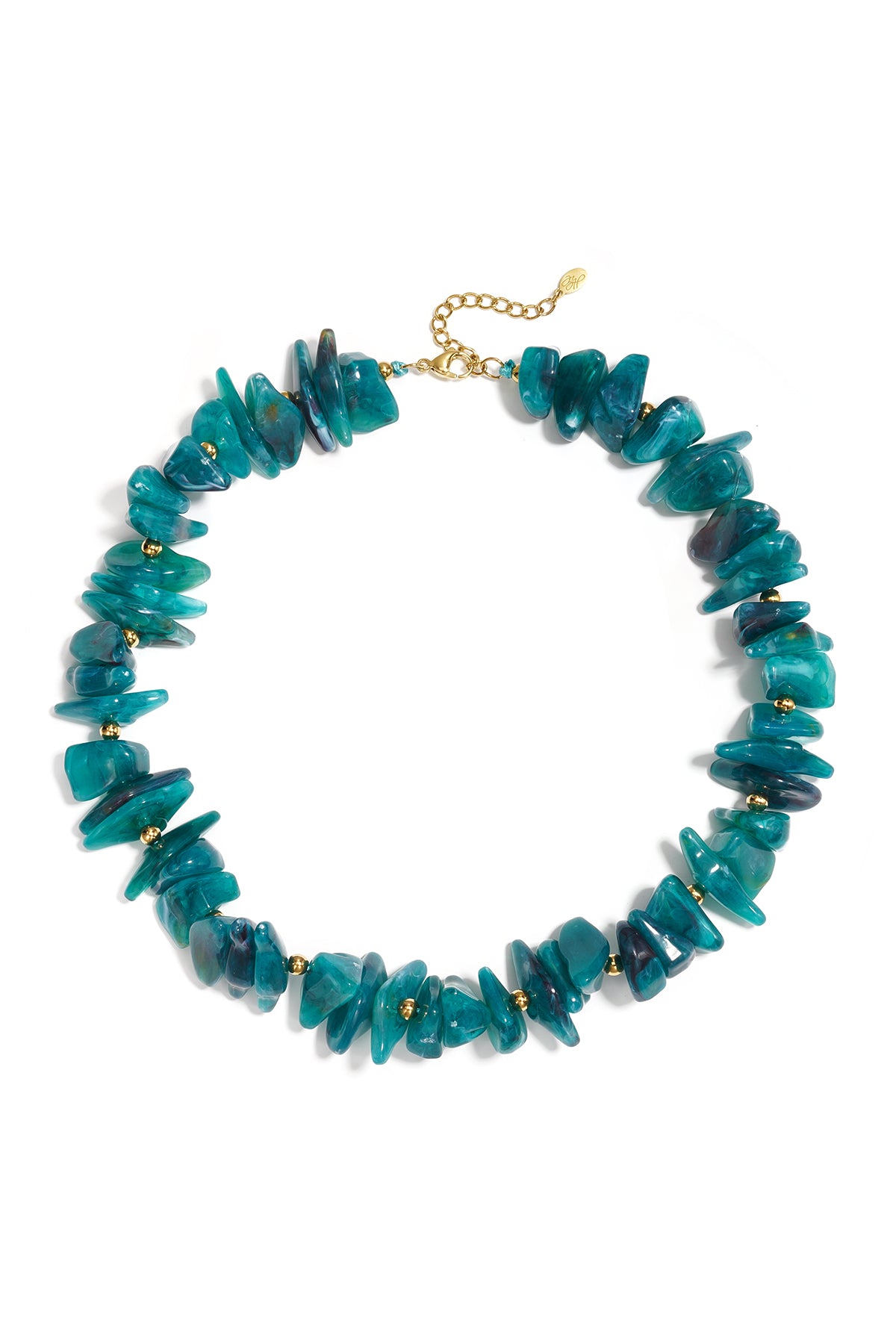 Kralen ketting met verschillende vormen en kleuren steentjes
