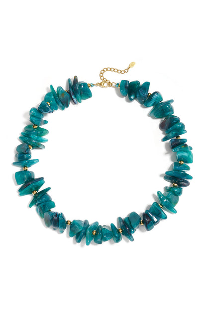 Kralen ketting met verschillende vormen en kleuren steentjes