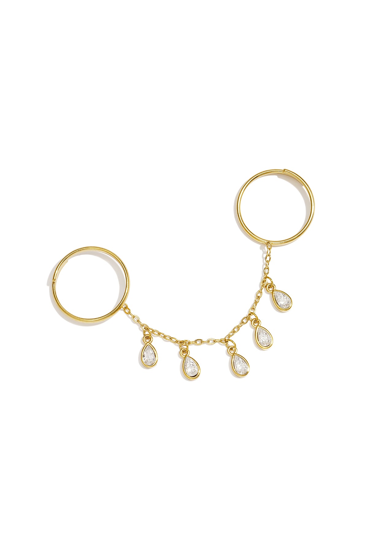 Ringen van roestvrij staal met edelstenen, druppelvormig, eenvoudig, dagelijks, eenvoudige serie, damessieraden