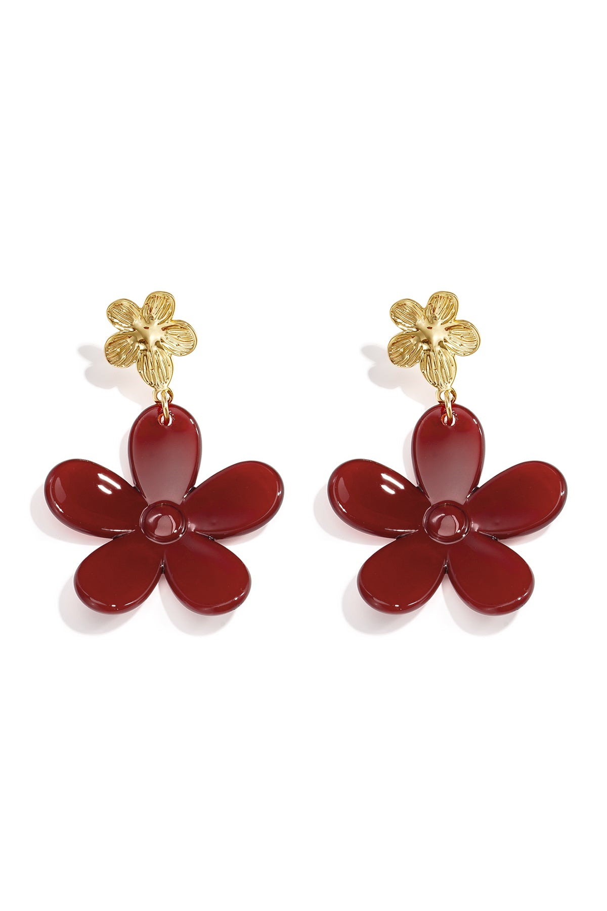 Acryl oorbellen met bloemmotief, eenvoudige collectie voor feestjes/bijeenkomsten, luxe damessieraden