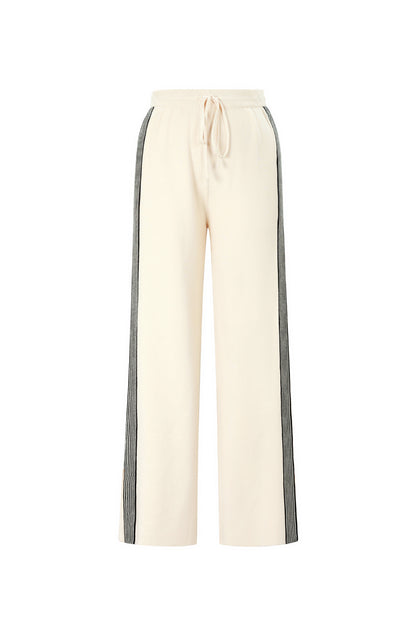 gebreide broek met strepen
