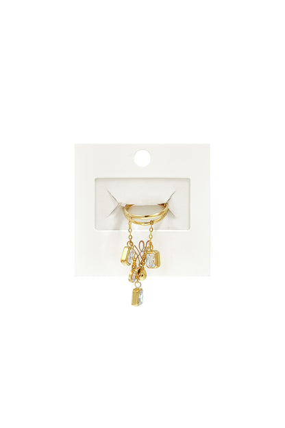 Ringen van roestvrij staal met edelstenen, geometrische vorm, eenvoudige dagelijkse collectie, dames sieraden