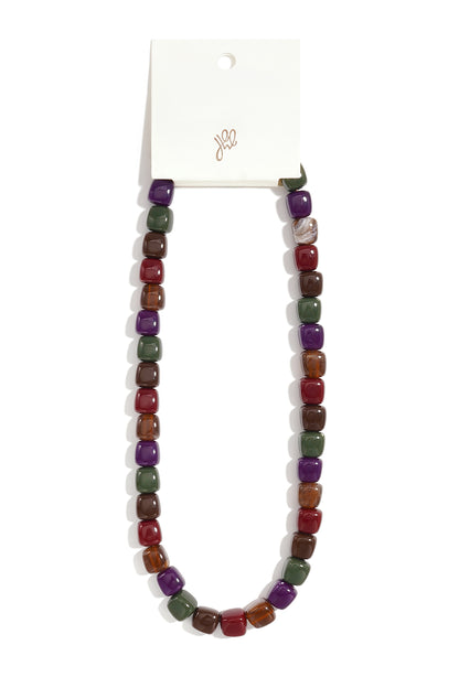 Acryl kralenkettingen met kleurverloop, casual, alledaagse, eenvoudige serie, dames sieraden