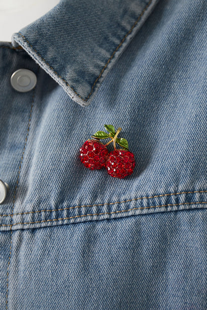 Broche strass kersen