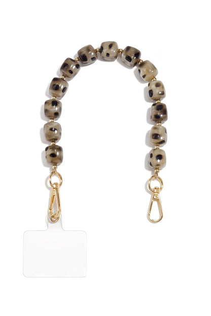Telefoonketting met geometrische vorm, eenvoudig, acryl, dagelijks accessoire