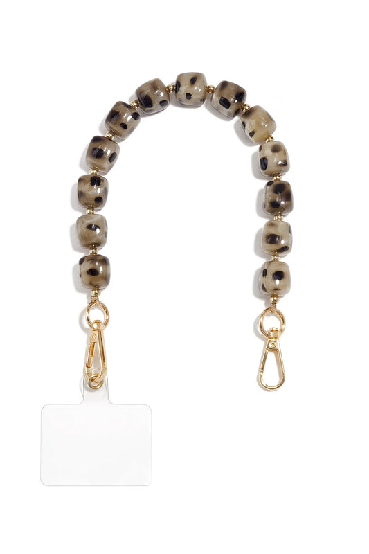 Telefoonketting met geometrische vorm, eenvoudig, acryl, dagelijks accessoire
