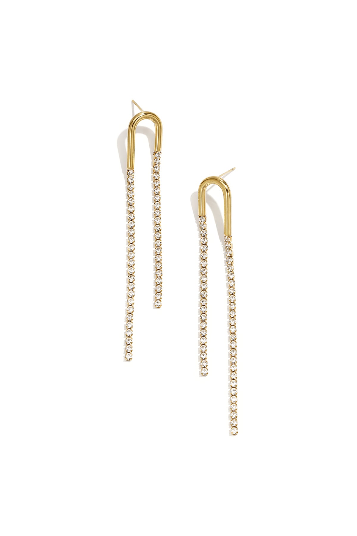 Oorbellen met hangertjes van roestvrij staal en een ketting, eenvoudige serie voor dames, geschikt voor bijeenkomsten/feestjes.
