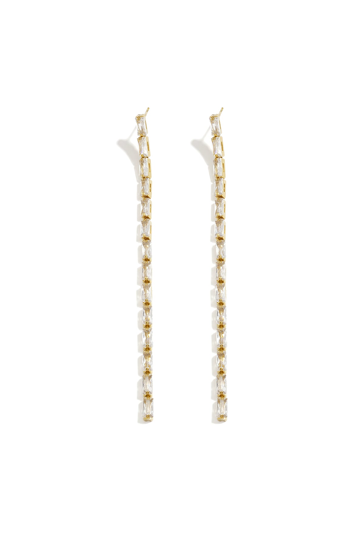 Oorbellen met hangertjes van roestvrij staal en ketting, Simple Daily Simple Series, damessieraden