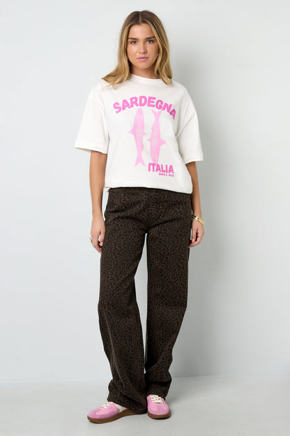 Soft Cotton Knit Animal Print T-Shirt - Casual All Fit