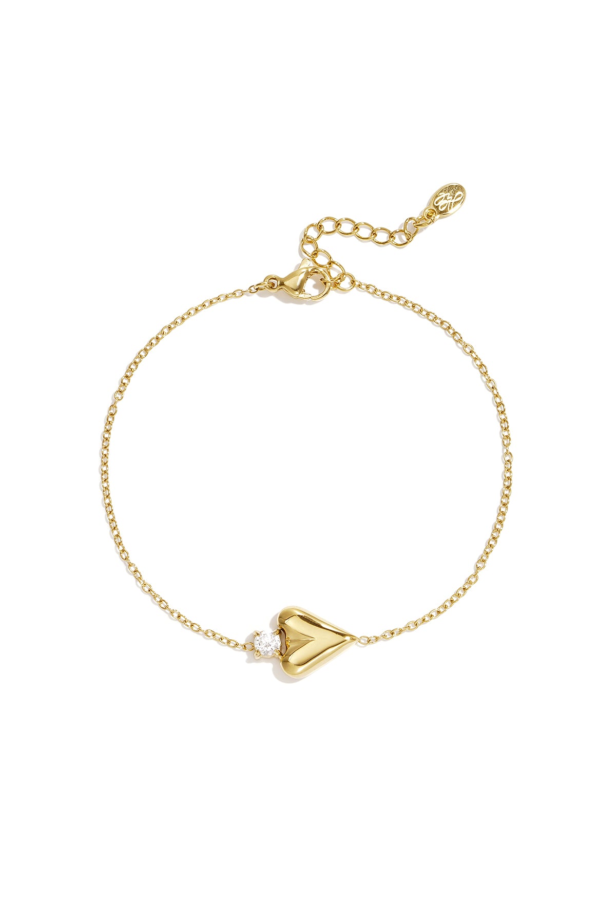 Roestvrijstalen bedelarmbanden met hartje, eenvoudige dagelijkse serie, dames sieraden