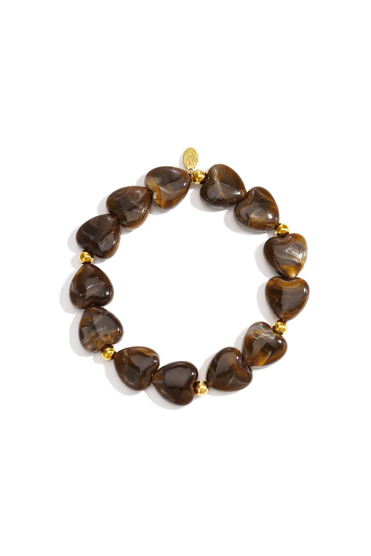 Acryl kralenarmbanden met hartje, eenvoudige dagelijkse serie, dames sieraden