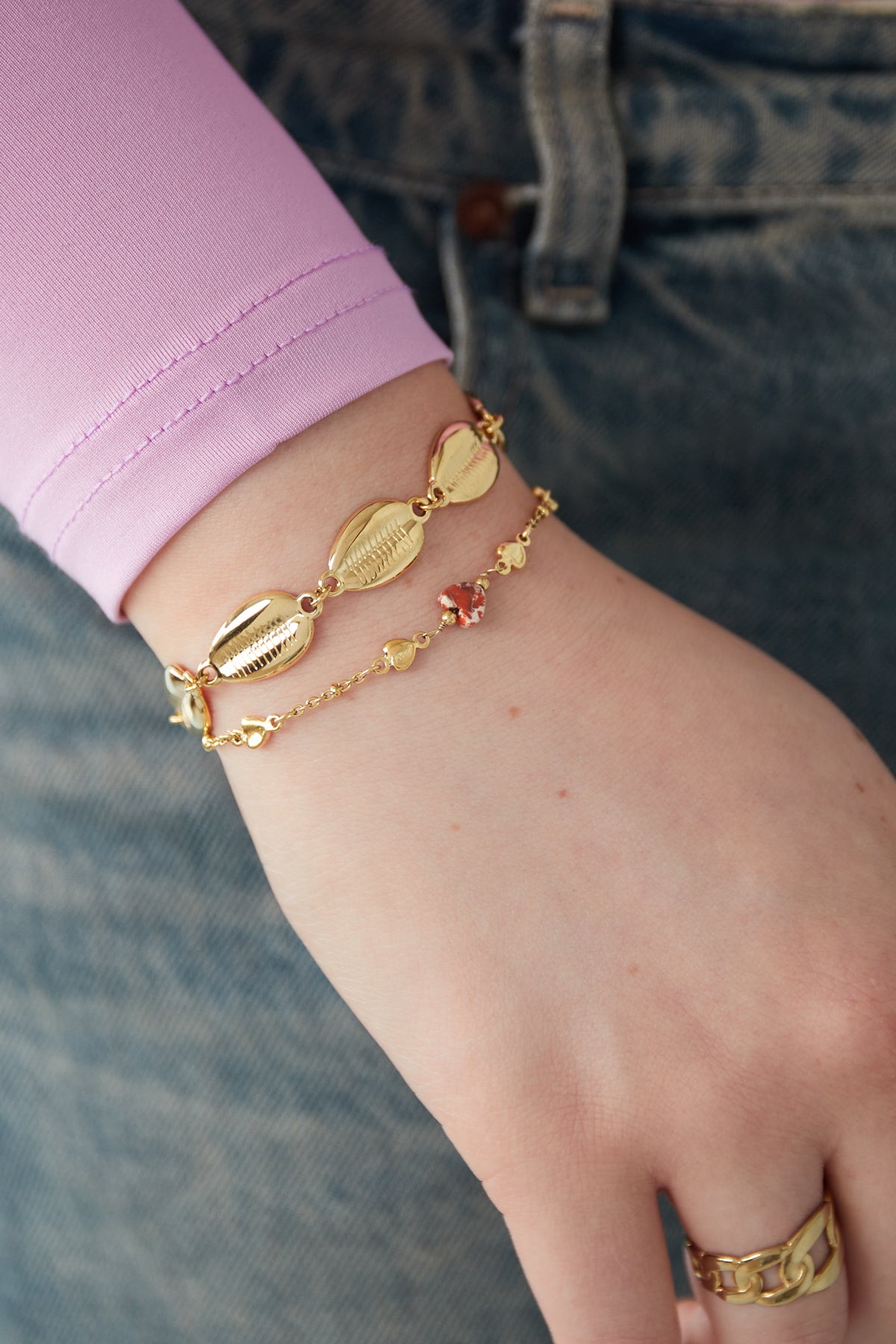 Ik hou van de schelpen armband