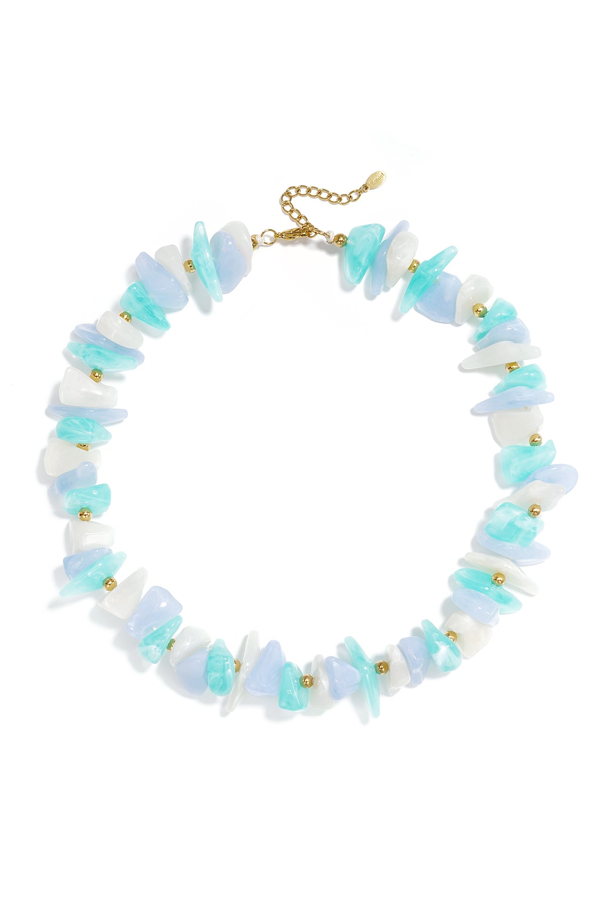 Kralen ketting met verschillende vormen en kleuren steentjes