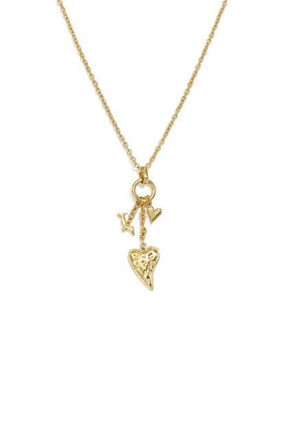 Roestvrijstalen hangerkettingen met hartvormige hanger, casual en eenvoudig model, dames sieraden.