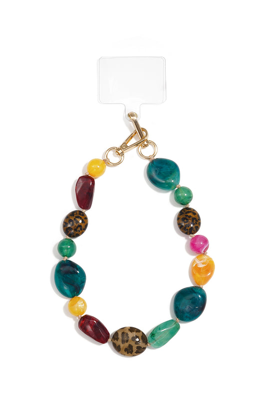 Telefoonketting met kralen, eenvoudige acryl accessoires voor dagelijks gebruik
