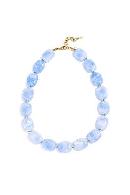 Ketting met squoval kralen