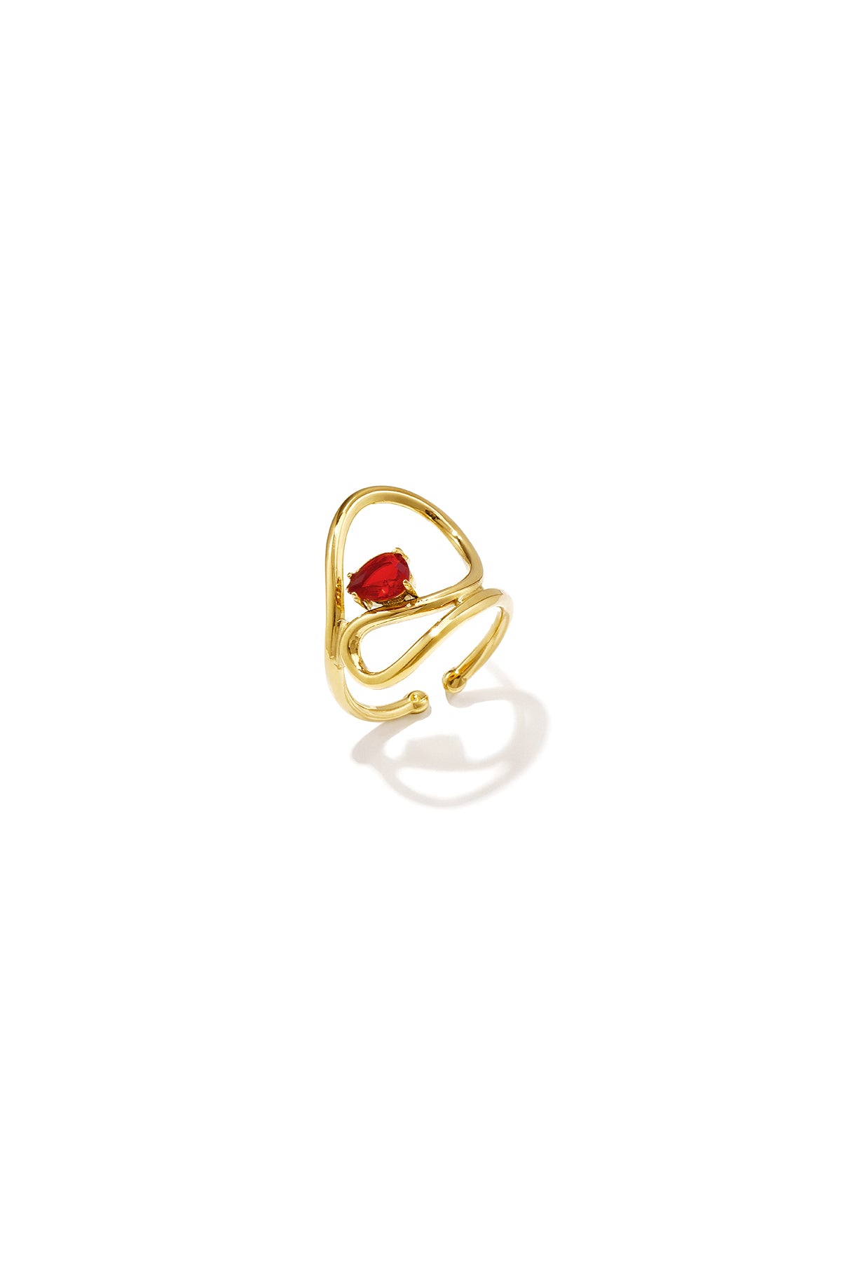 Opvallende ringen van roestvrij staal met een onregelmatige vorm, casual en eenvoudig, uit de casual collectie voor dagelijks gebruik. Damessieraden.