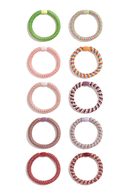 Haarelastiekjes/armbandjes - donkere kleuren