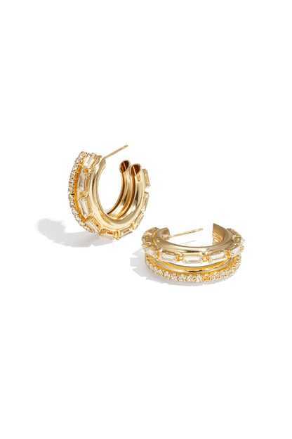 IJzeren hoepeloorbellen cirkel Elegante kerst Luxe serie Dames sieraden