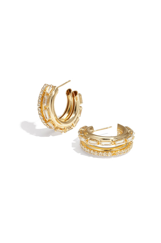 IJzeren hoepeloorbellen cirkel Elegante kerst Luxe serie Dames sieraden