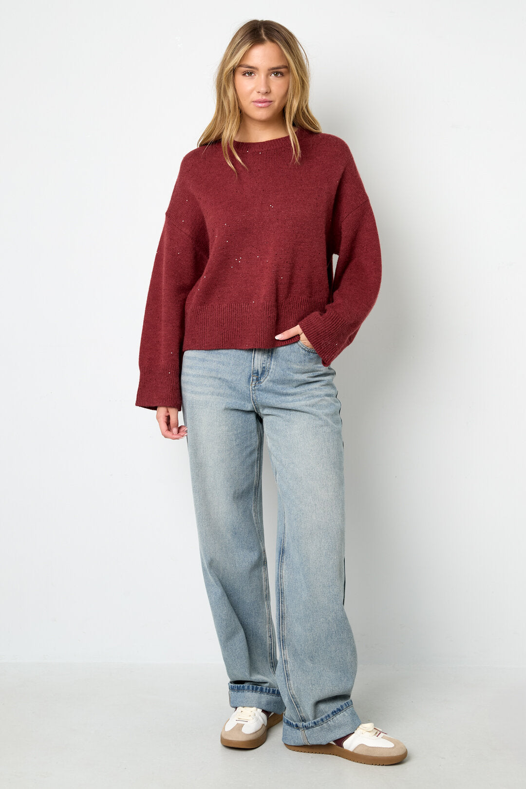 Gebreide Polyestervezel Vrouwen Truien Casual Effen Kleur Herfst/Winter