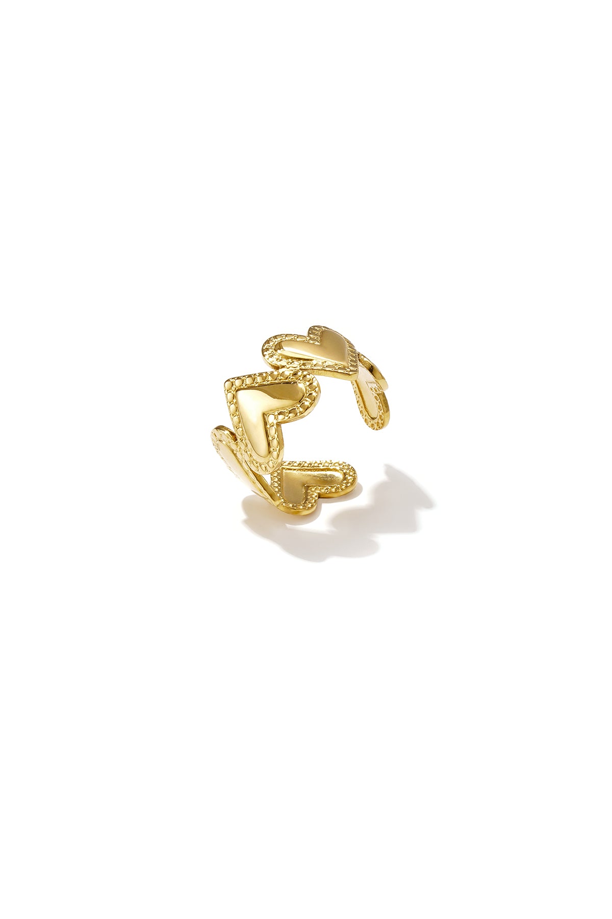 Minimalistische ringen van roestvrij staal met hartvorm, eenvoudige dagelijkse collectie, dames sieraden