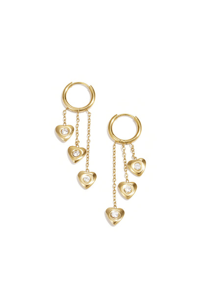 Stylish Heart Dangle Earrings for Everyday Wear