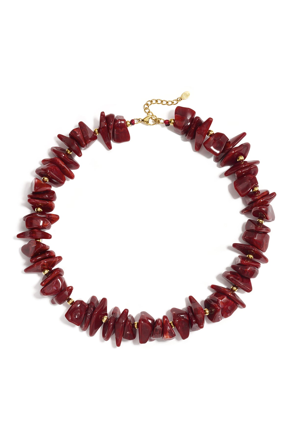 Kralen ketting met verschillende vormen en kleuren steentjes