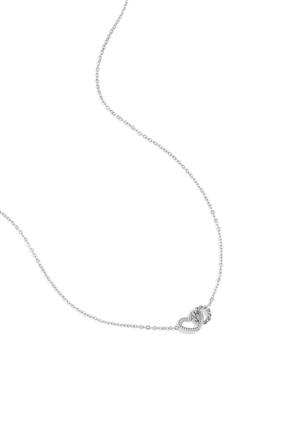 Ketting met verbonden hart bedel